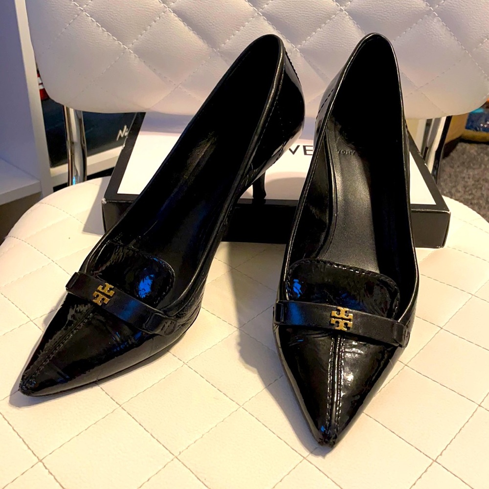 Tory Burch patent leather kitten heels